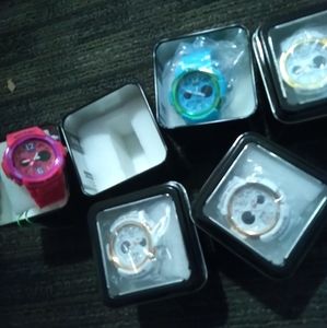 Gshock led water resistant watches pink rose gold